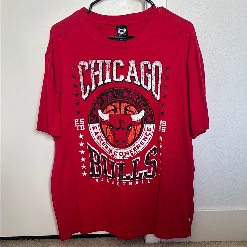 Chicago Bulls Red Graphic T-Shirt